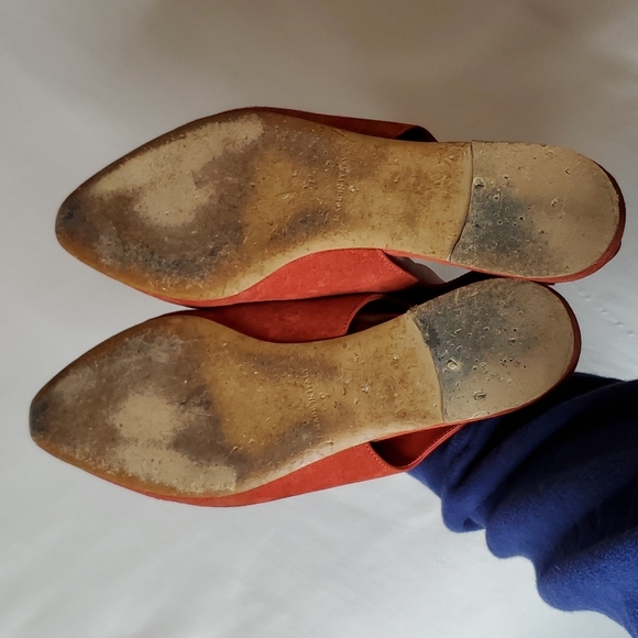 Everlane V Slingback Red Rust Suede Size 9 - Picture 8 of 11